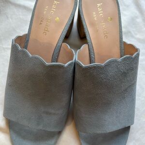 Kate Spade shoes with open heel and toe.